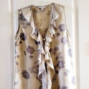 Cabi silk flowered top